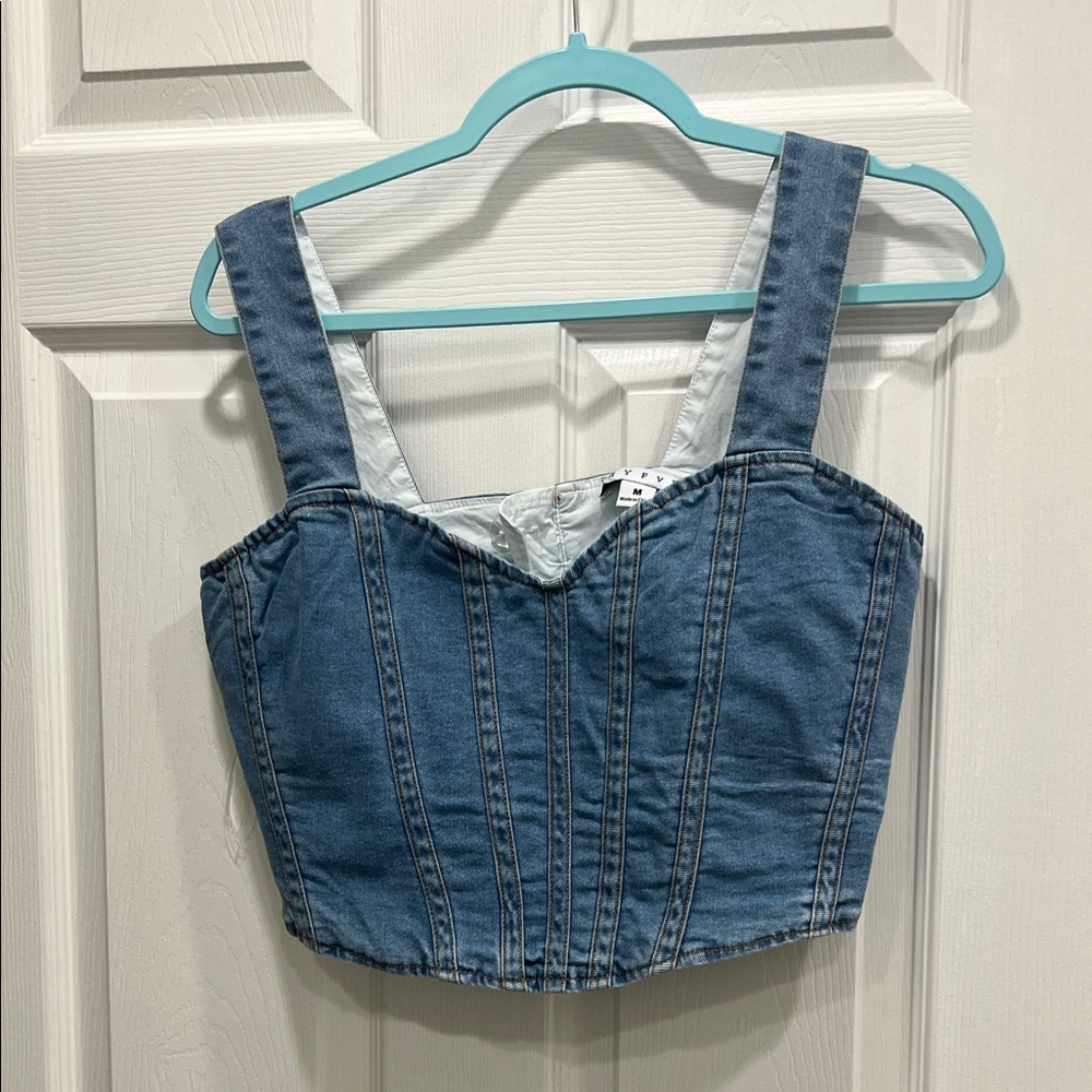 HYFVE Light Blue Denim Top